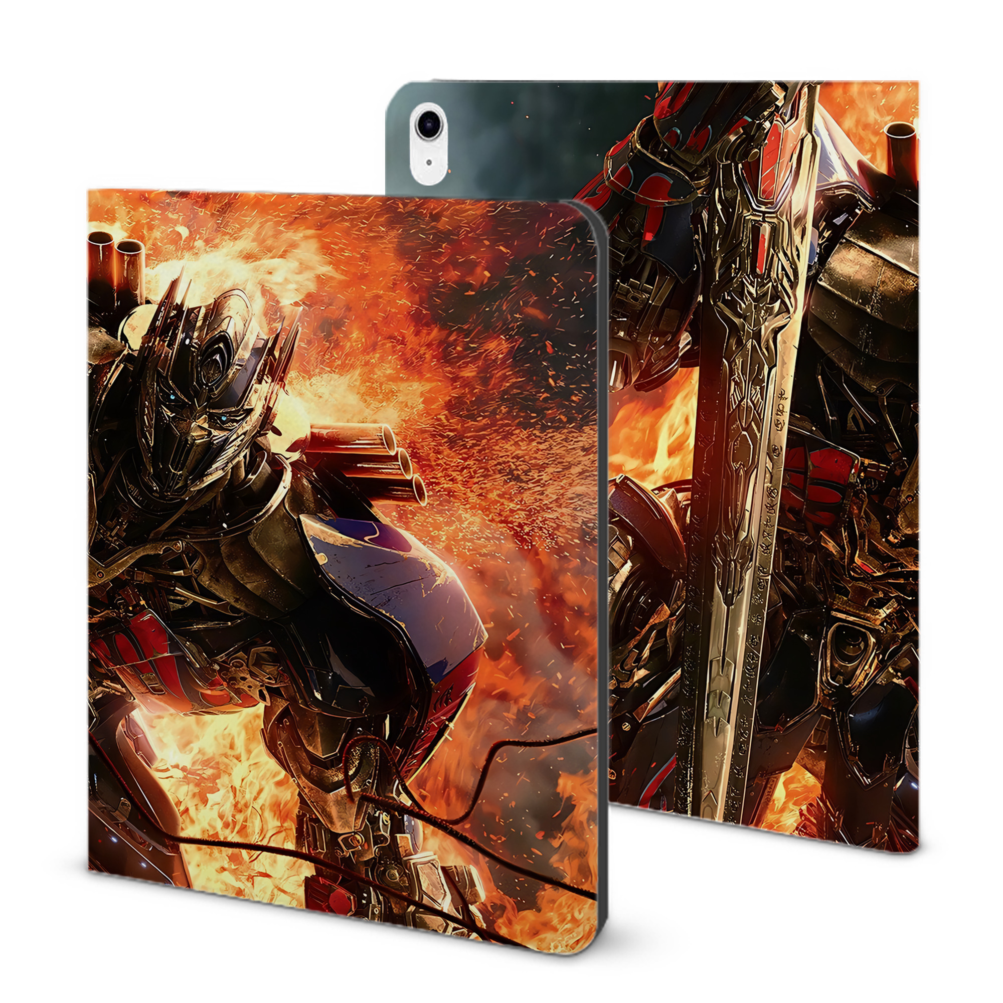 （画像用） Transformers トランスフォーマー IPad ケース ブック型 PUレザー TPU 耐衝撃 軽量 薄型 ペン収納なし 全面保護 IPad 各モデル対応